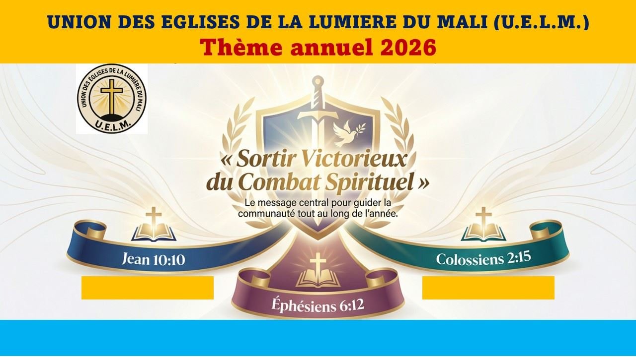 Support visuel événementiel conçu pour le thème annuel d'une organisation